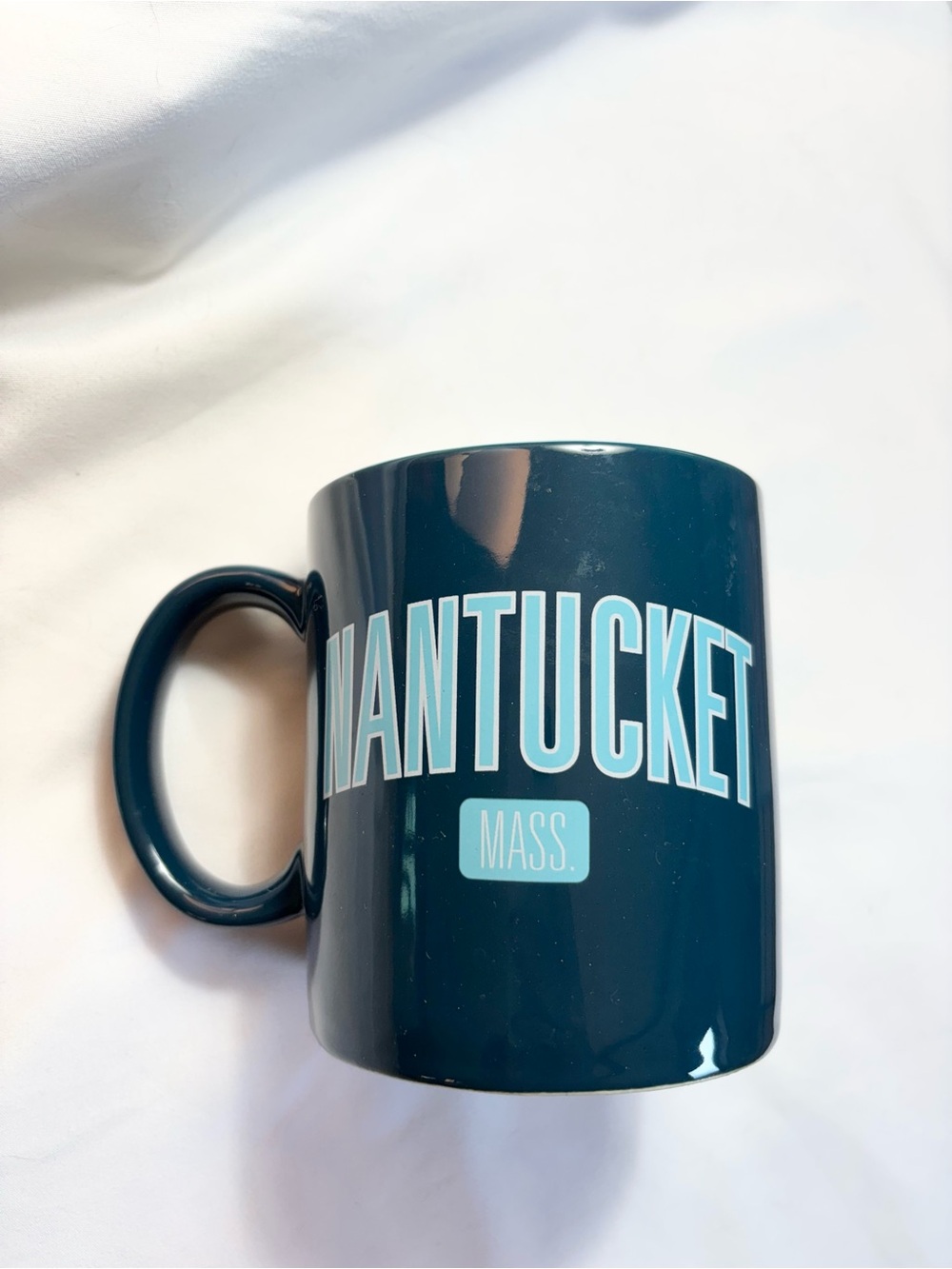 NANTUCKET Teal Ceramic Mug
